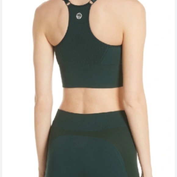 Tory Sport Tory Burch Racerback Longline Sports Bra Black w/ optional Pads XS - Picture 2 of 10